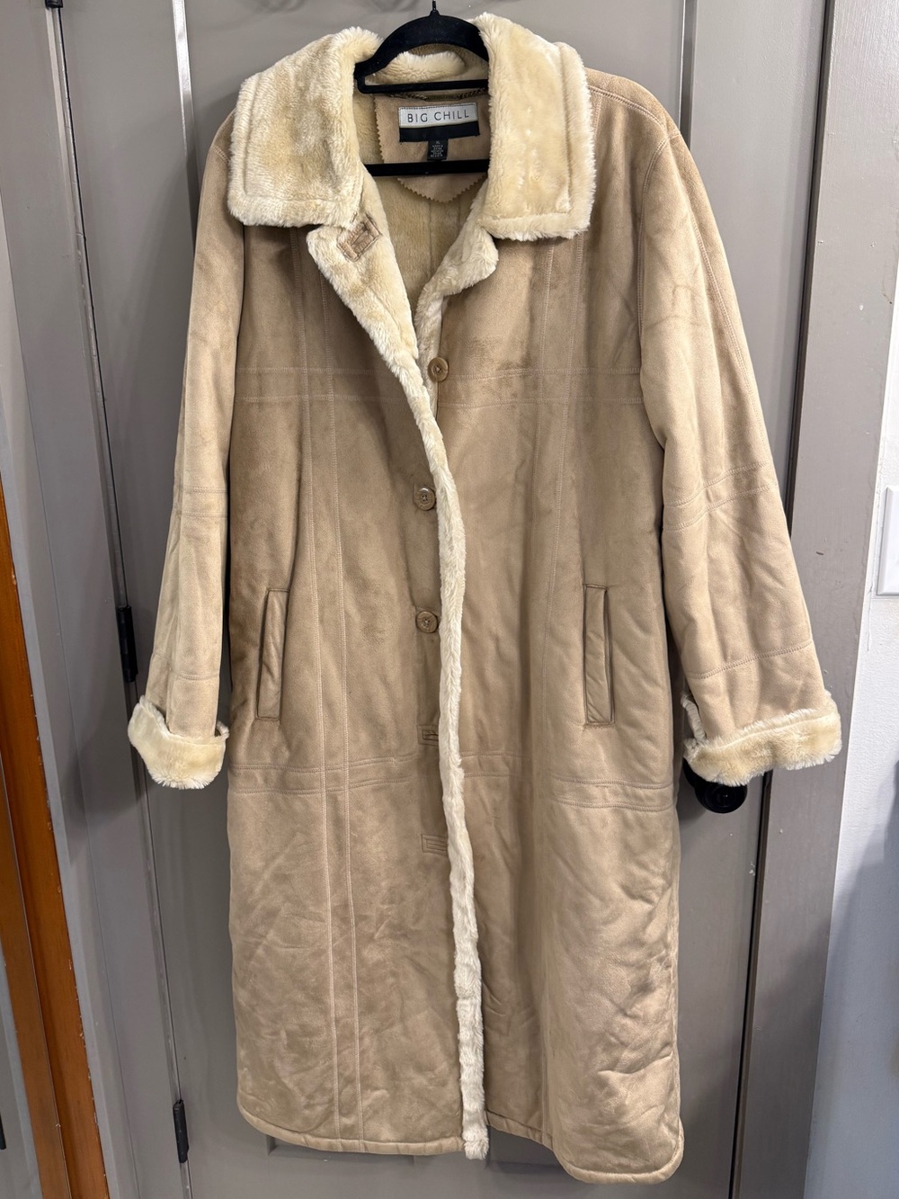 Vintage Big Chill Women's Faux Suede Trench Coat
